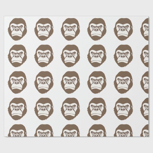 Gorilla Cartoon Tekening Cadeaupapier (Vlak)