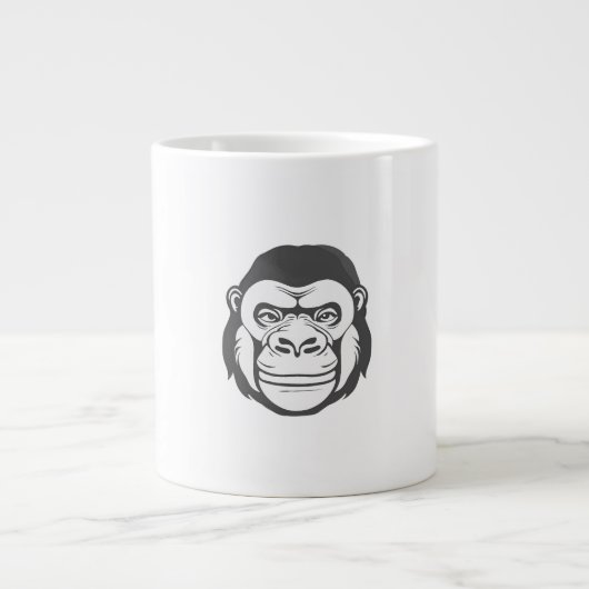 Gorilla Cartoon Tekening Grote Koffiekop (Voorkant)