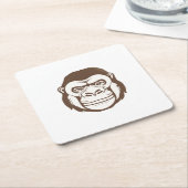 Gorilla Cartoon Tekening Kartonnen Onderzetters (Schuin)