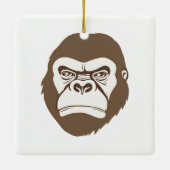 Gorilla Cartoon Tekening Keramisch Ornament (Achterkant)