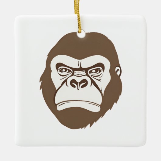 Gorilla Cartoon Tekening Keramisch Ornament (Voorkant)