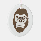 Gorilla Cartoon Tekening Keramisch Ornament (Rechts)