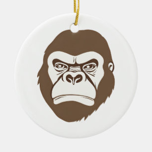 Gorilla Cartoon Tekening Keramisch Ornament