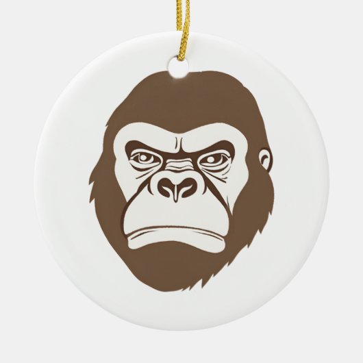 Gorilla Cartoon Tekening Keramisch Ornament (Voorkant)