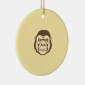 Gorilla Cartoon Tekening Keramisch Ornament (Rechts)