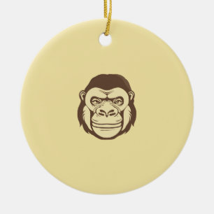 Gorilla Cartoon Tekening Keramisch Ornament