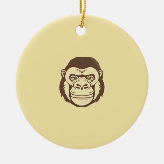 Gorilla Cartoon Tekening Keramisch Ornament (Voorkant)