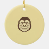Gorilla Cartoon Tekening Keramisch Ornament (Achterkant)