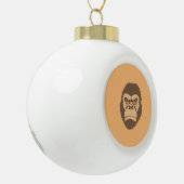 Gorilla Cartoon Tekening Keramische Bal Ornament (Links)