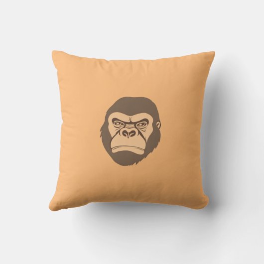 Gorilla Cartoon Tekening Kussen (Achterkant)