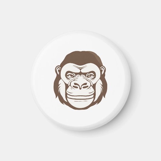 Gorilla Cartoon Tekening Magneet (Voorkant)