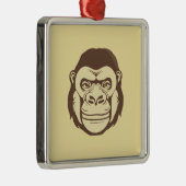Gorilla Cartoon Tekening Metalen Ornament (Rechts)