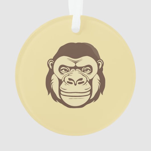 Gorilla Cartoon Tekening Ornament (achterkant)