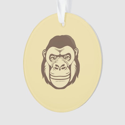 Gorilla Cartoon Tekening Ornament (voorkant)