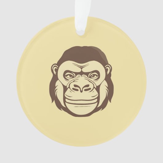 Gorilla Cartoon Tekening Ornament (voorkant)