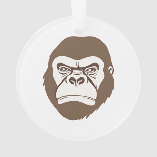 Gorilla Cartoon Tekening Ornament (achterkant)