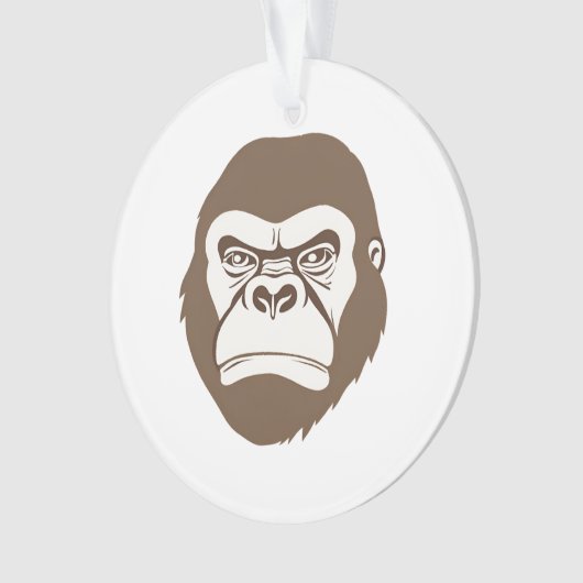 Gorilla Cartoon Tekening Ornament (voorkant)