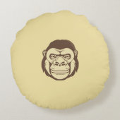 Gorilla Cartoon Tekening Rond Kussen (Achterkant)