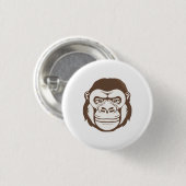 Gorilla Cartoon Tekening Ronde Button 3,2 Cm (Voorkant /achterkant)