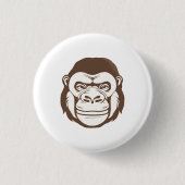 Gorilla Cartoon Tekening Ronde Button 3,2 Cm (Voorkant)