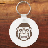 Gorilla Cartoon Tekening Sleutelhanger (Achterkant)