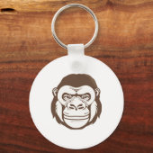 Gorilla Cartoon Tekening Sleutelhanger (Voorkant)