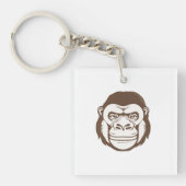 Gorilla Cartoon Tekening Sleutelhanger (voorkant)