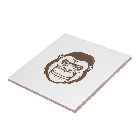 Gorilla Cartoon Tekening Tegeltje (Zijkant)