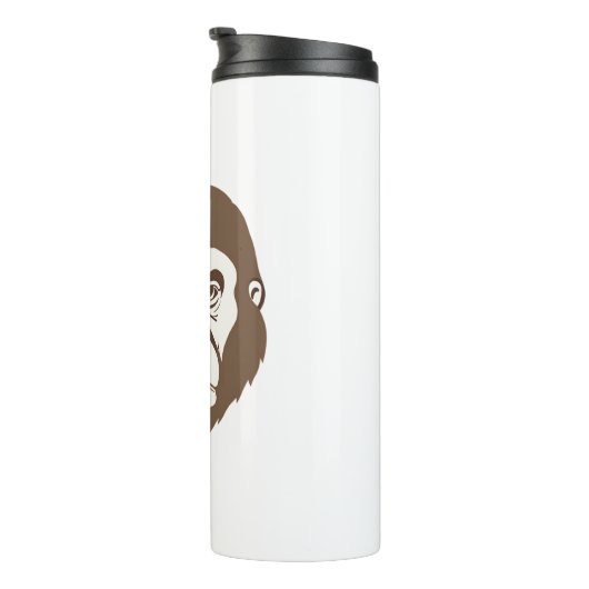 Gorilla Cartoon Tekening Thermosbeker (Geroteerd rechts)