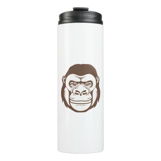 Gorilla Cartoon Tekening Thermosbeker (Voorkant)