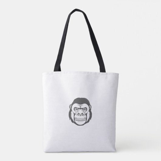 Gorilla Cartoon Tekening Tote Bag (Achterkant)
