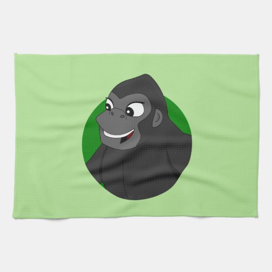 Gorilla Cartoon Towel Theedoek (Horizontaal)