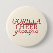 Gorilla Cheer Grandpa Ronde Button 7,6 Cm (Voorkant)