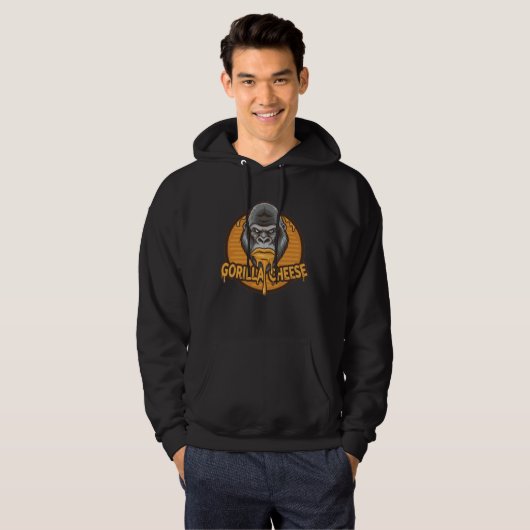Gorilla Cheese Hoodie Black (Voorkant volledig)