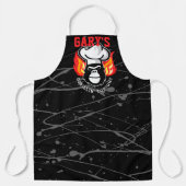 Gorilla chef pet vlamt gepersonaliseerd grillen schort (Voorkant)