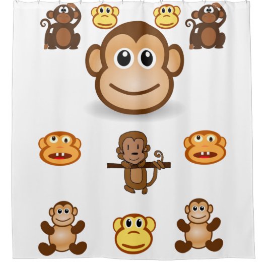 Gorilla Children's Shower Curtain Douchegordijn (Voorkant)