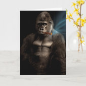 Gorilla Cigar Smoker Fun Birthday Card Kaart (Gele Bloem)