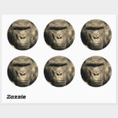 Gorilla Classic Round Sticker (Vel)