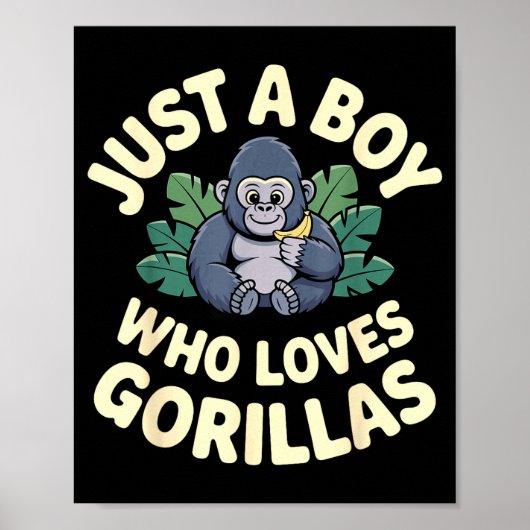 Gorilla Costume For Boys Men Kid Animal Lover Monk Poster (Voorkant)