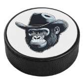 Gorilla Cowboy Hockey Puck (3/4)