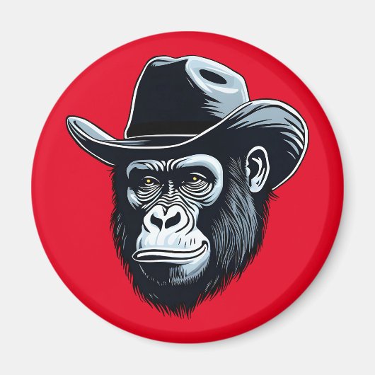 Gorilla Cowboy Magneet (Voorkant)