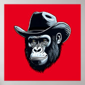 Gorilla Cowboy Poster (Voorkant)