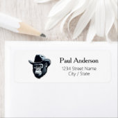 Gorilla Cowboy Retouradreslabels Etiket (Insitu)