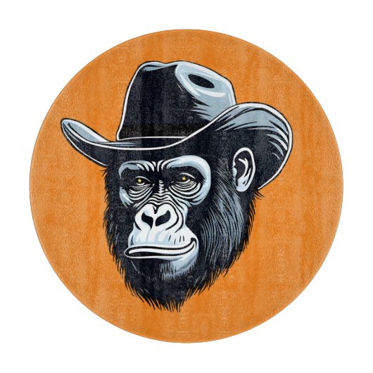 Gorilla Cowboy Snijplank (Voorkant)