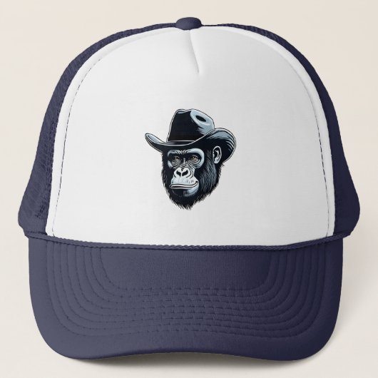 Gorilla Cowboy Trucker Pet (Voorkant)