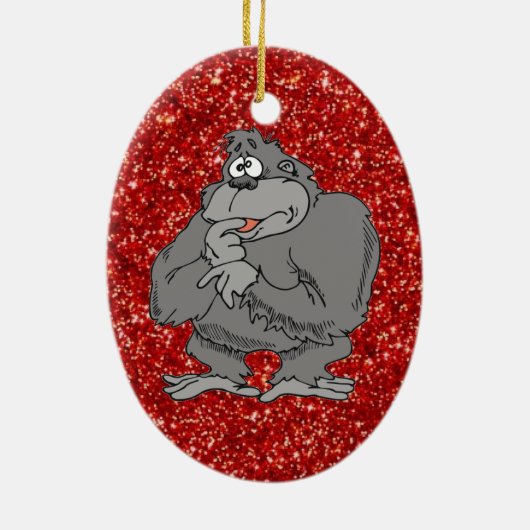 Gorilla Cute cartoon ornament (Achterkant)