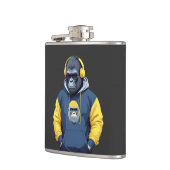 Gorilla Dearing Hoodie Grappig Cool Dier Karakter Heupfles (Links)