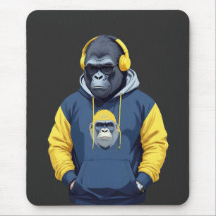 Gorilla Dearing Hoodie Grappig Cool Dier Karakter Muismat