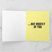 GORILLA DENKT AAN JE GRAPPIGE WENSKAART KAART (Binnen)