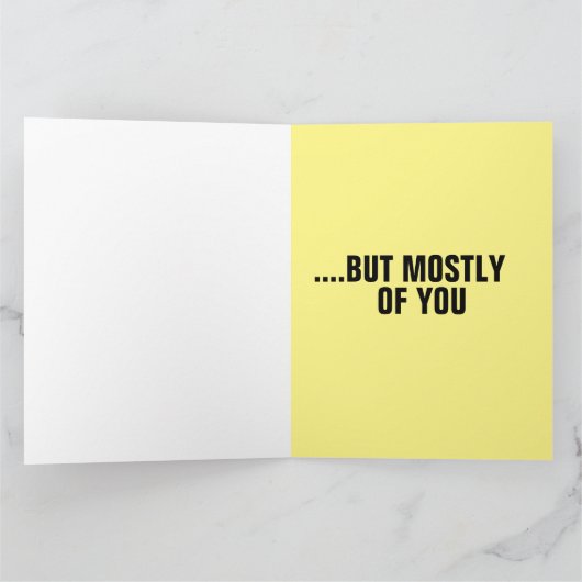 GORILLA DENKT AAN JE GRAPPIGE WENSKAART KAART (Binnen)